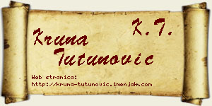 Kruna Tutunović vizit kartica